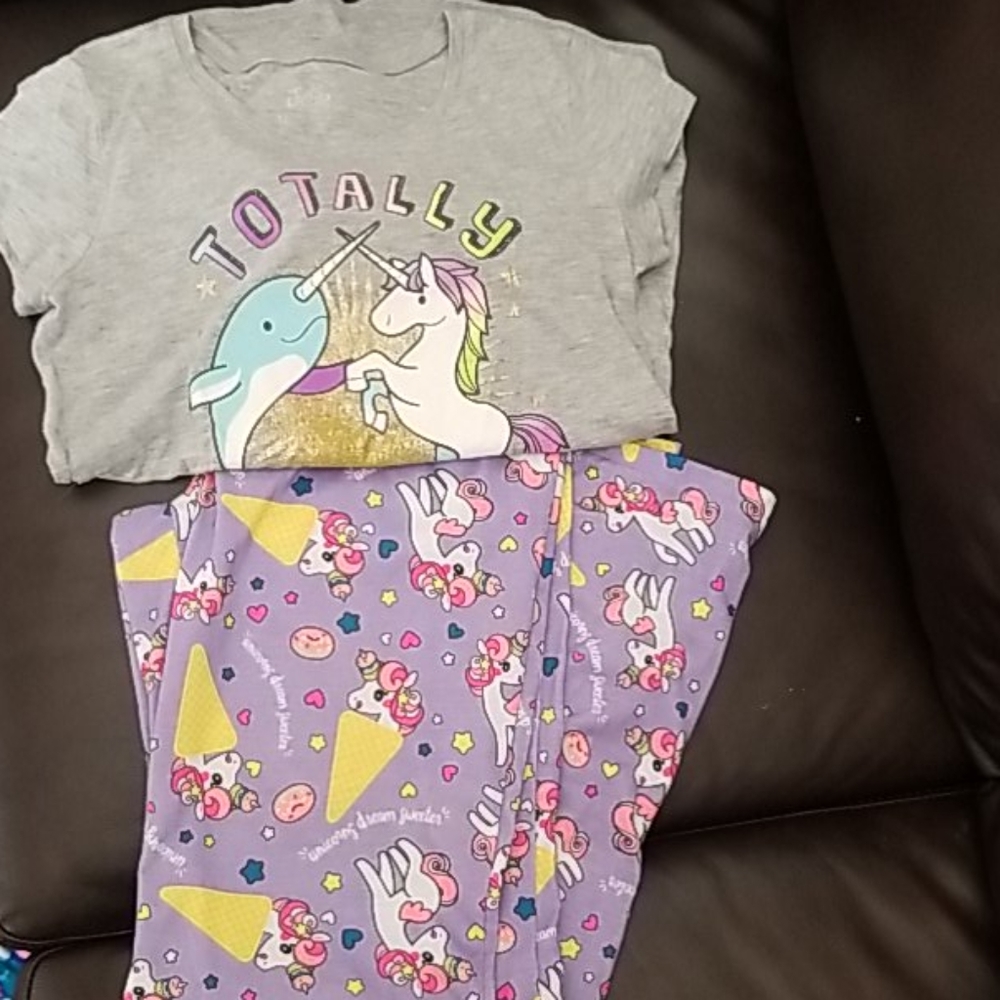 Pajamas size 12 justice brand
